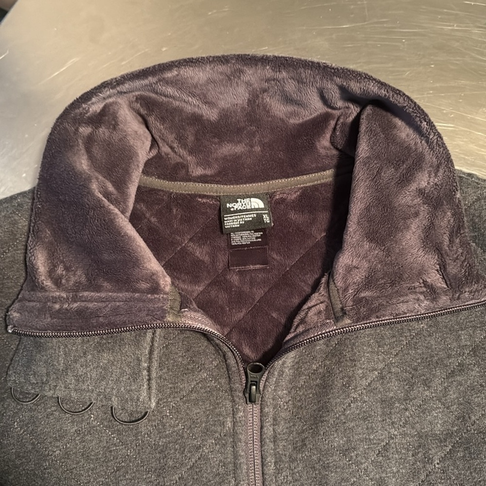 The North Face Charcoal Caraluna Fleece Jacket-XL - Picture 4 of 8